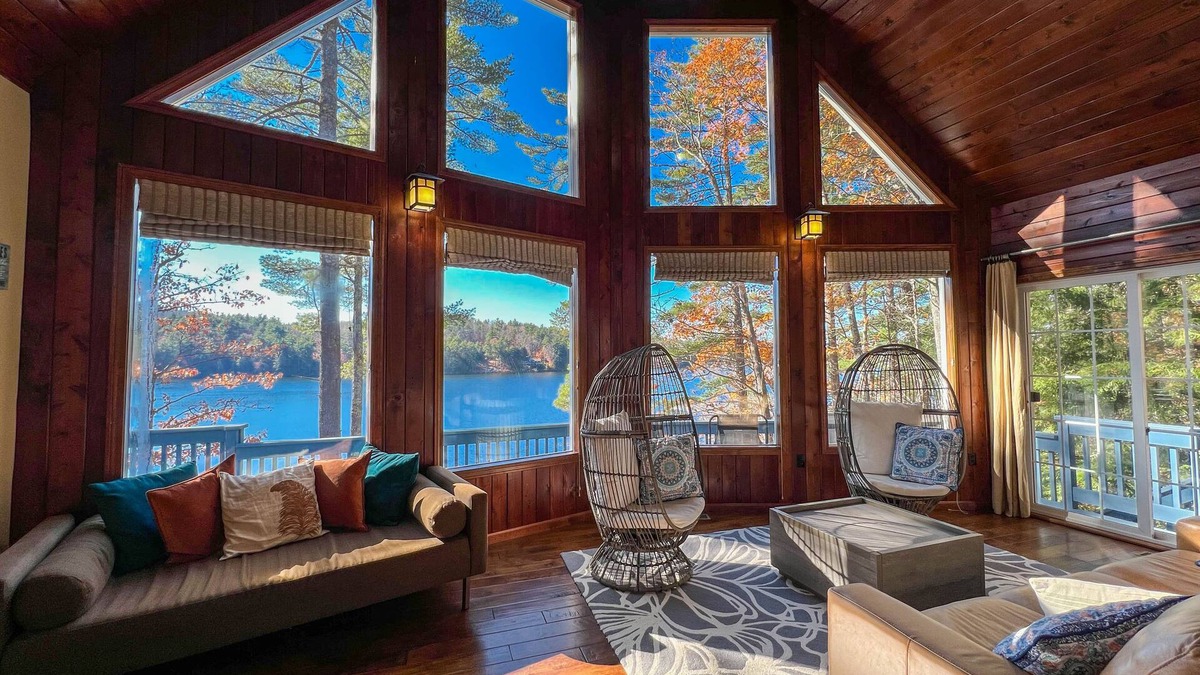 Wolfeboro House | Luxurious Lakehouse - Firepit with beautiful sunsets+ Central Air + Private Dock