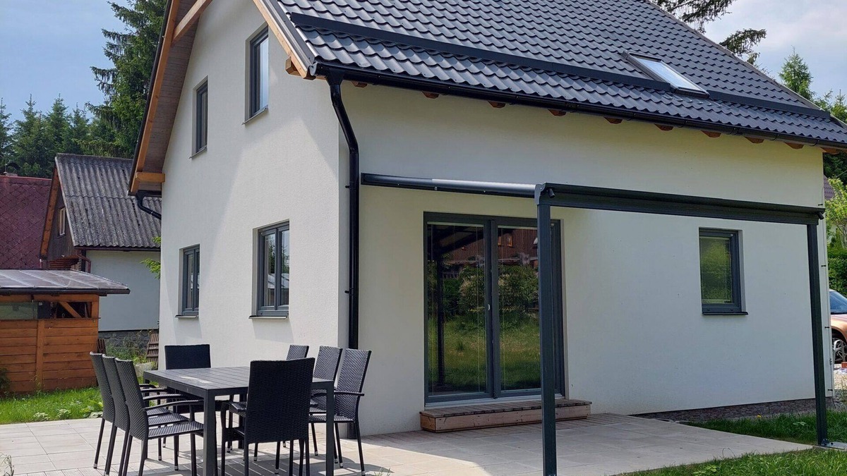 Karlovy Dvory Ski Chalet | Luxurious, newly built vacation home near the Lipno reservoir with sauna.