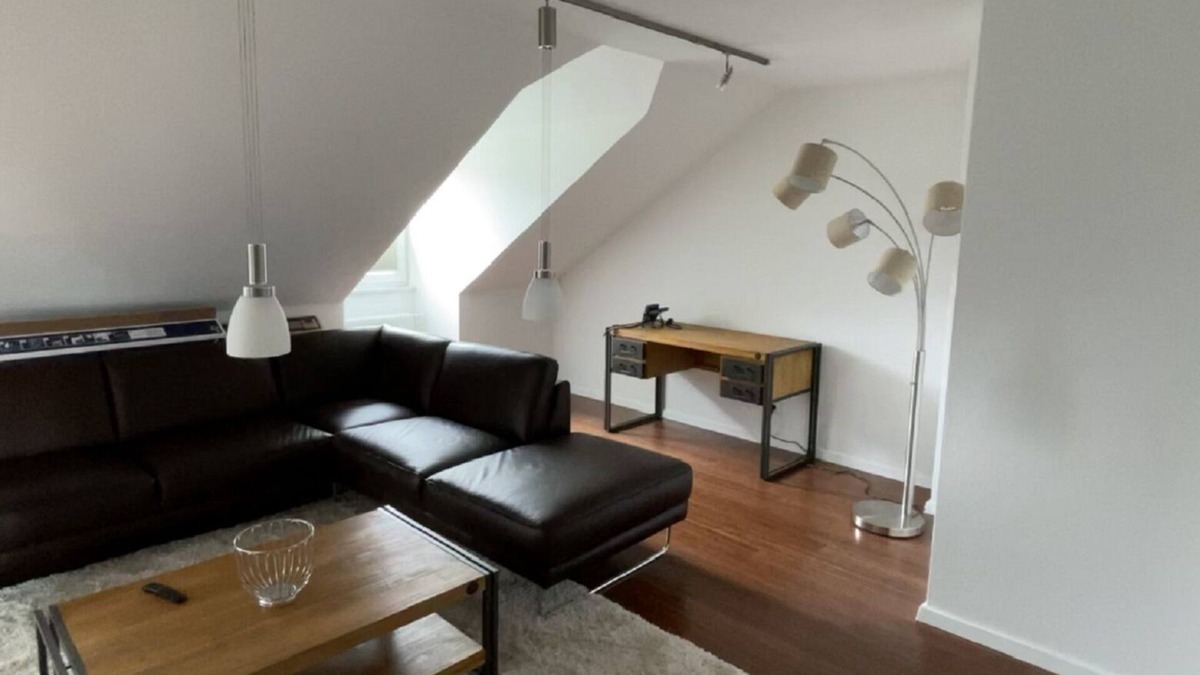 Bad Alexandersbad Apartment | Luxurious vacation apartment (55 m²) with south-facing balcony and bio-ethanol wall fireplace