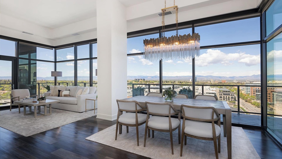 Cherry Creek Apartment | Luxury 2 Bedroom Penthouse with Mountain Views fFom Every Room