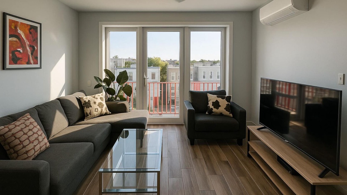 East New York Condo | Luxury 2-Story Penthouse in Brooklyn with Balcony and Private Deck