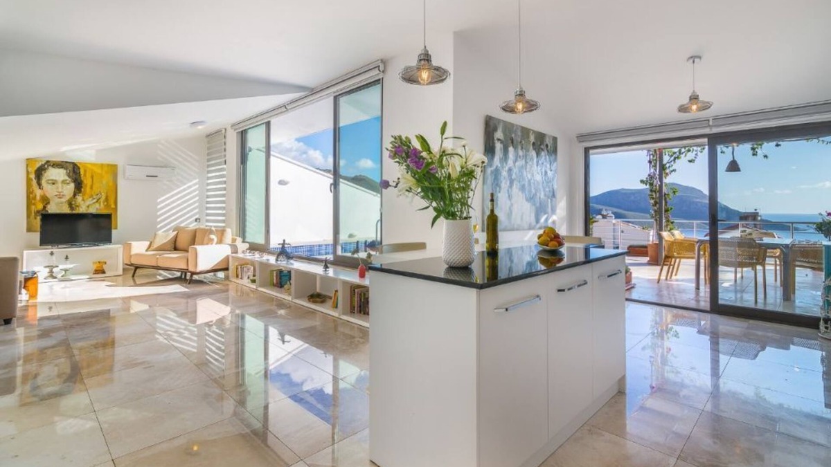 Kalkan Apartment | Luxury 3 Bed Duplex Penthouse with Sea View & Private Pool - 5 mins Walk to Town