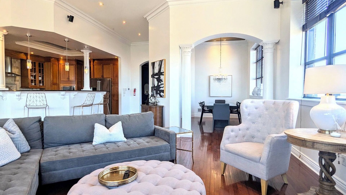 Central Business District Condo | Luxury 3BR Downtown Kalamazoo Penthouse + Private Parking & Walkable