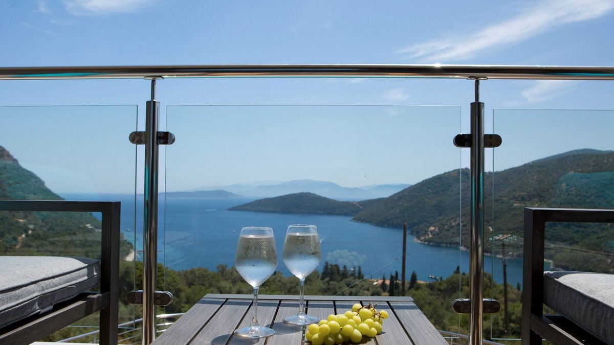 Mikros Gialos Villa | Luxury 6 bedroom villa with stunning views of the Ionian sea in Mikros Gialos