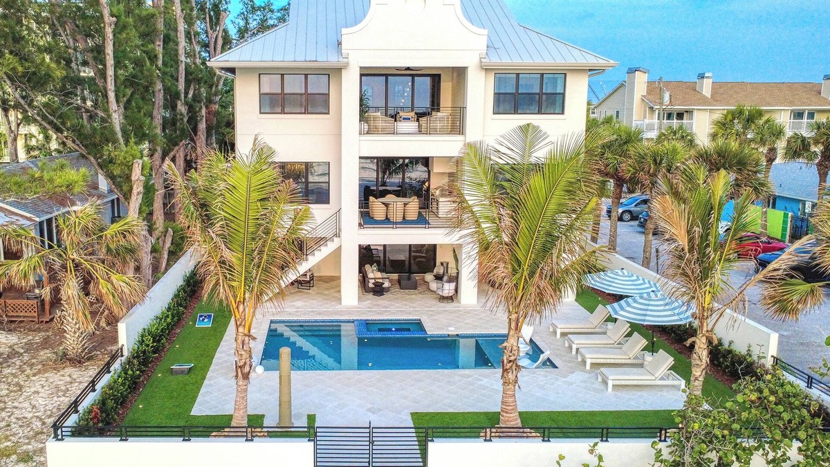 Indian Rocks Beach House | Luxury 7 BR Beach House w/Private Pool. Direct Views of the Gulf of America!