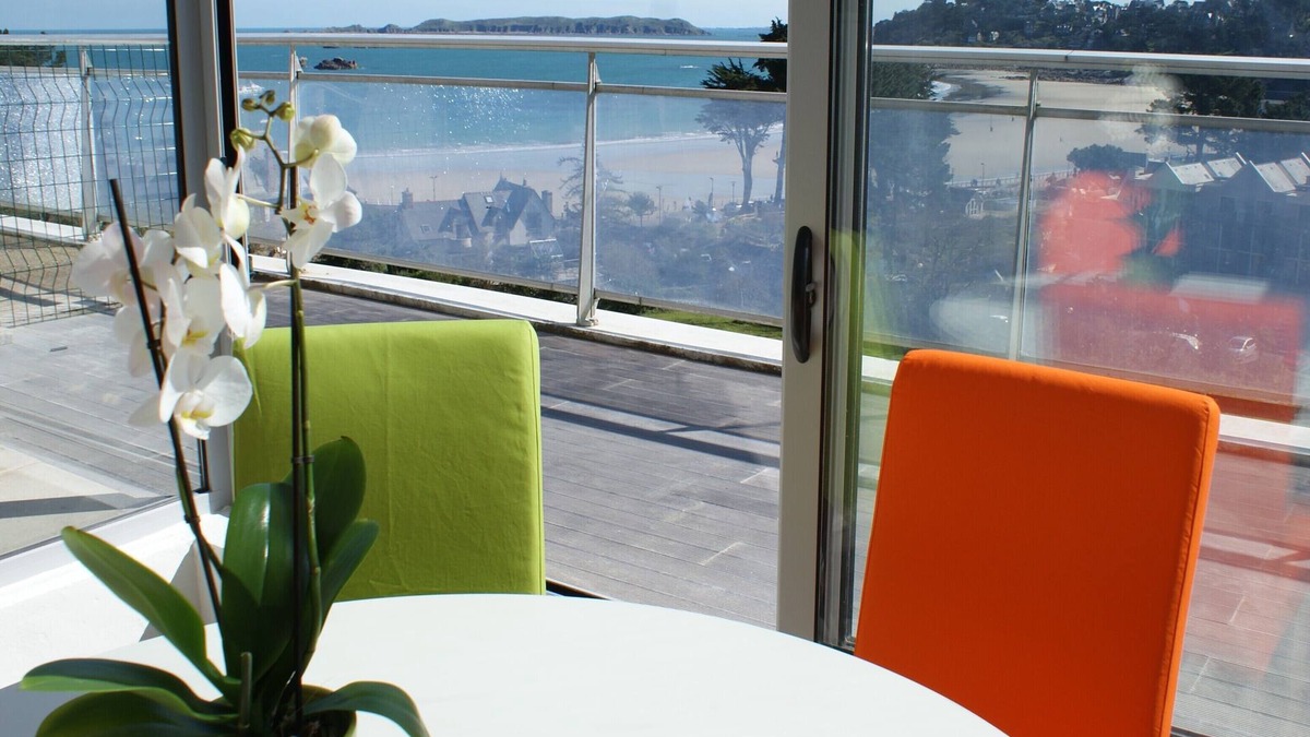 Perros-Guirec Apartment | Luxury apartment, sea view, breathtaking panorama at Perros Guirec plage.