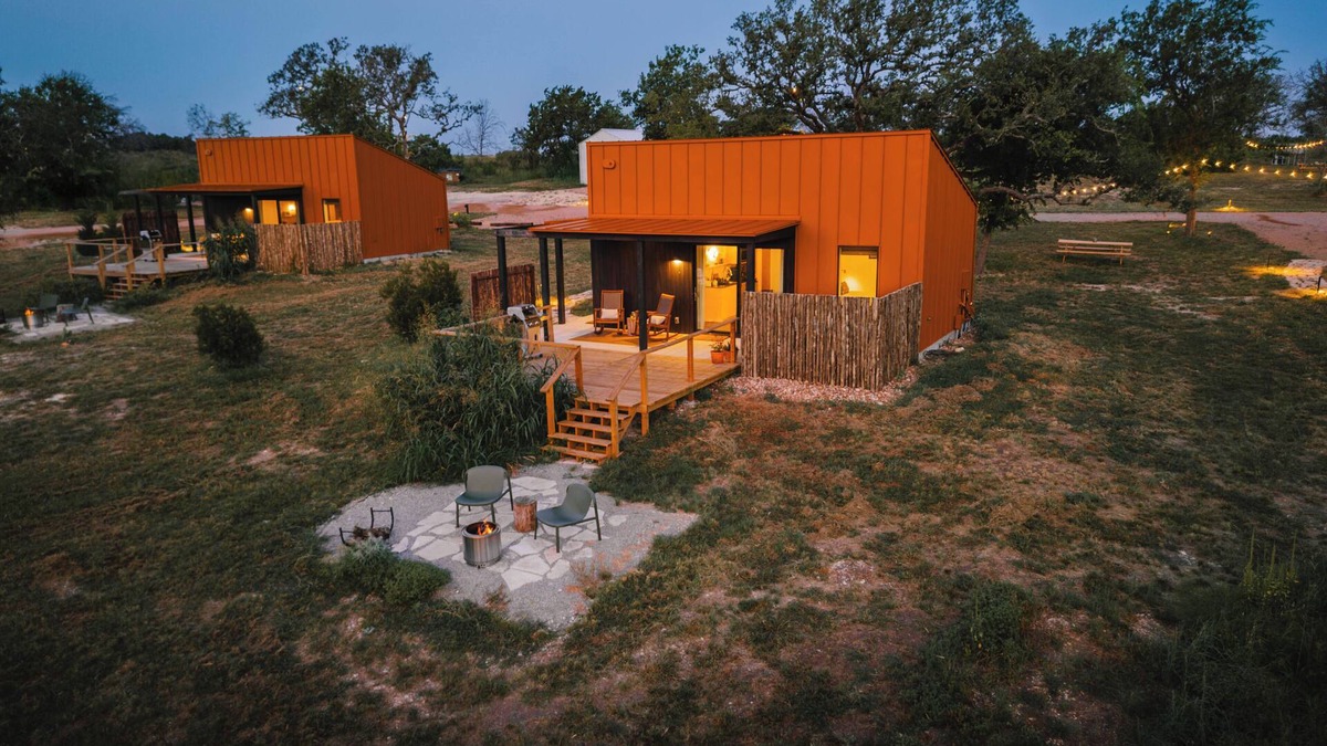 Stonewall Cabin | Luxury cabin in the center of the Texas Wine Country; large private porch w/hot tub, gas grill and fire pit; pet friendly