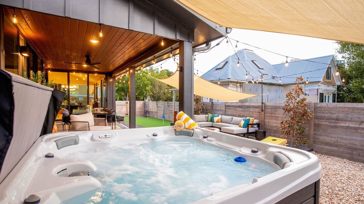 Swede Hill House | Luxury Central Austin, Hot Tub & Firepit, Minigolf, Private Fenced Yard