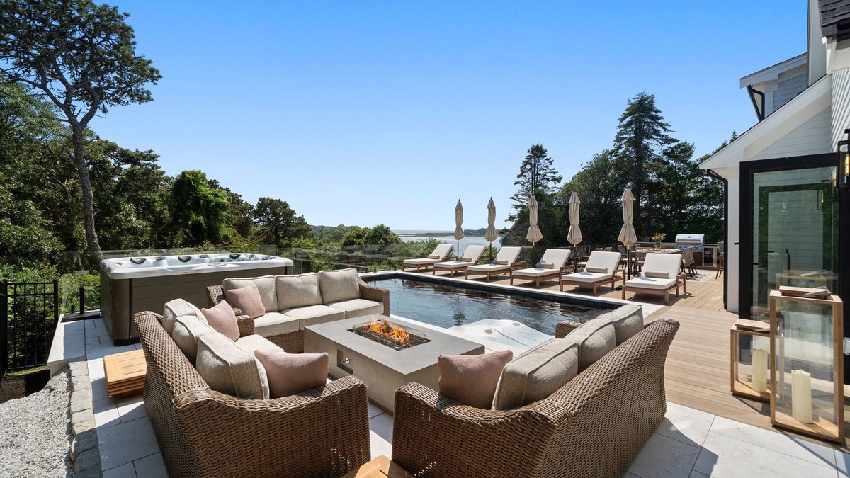West Chatham House | Luxury Coastal Retreat Overlooking Buck's Creek and Nantucket Sound — Pool, Hot Tub, Outdoor Kitchen