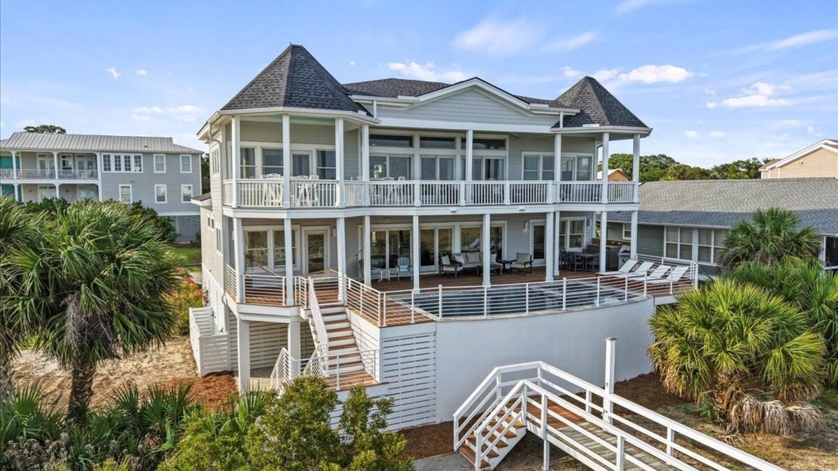 Saint Helena Island House | Luxury Direct Oceanfront NEW Private Elevated Pool and Spa! Limo Golf Cart Included