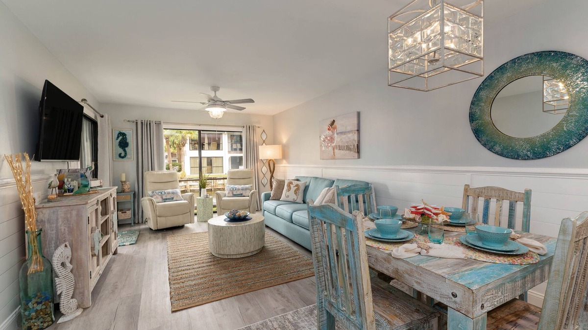 Panama City Beach Villa | Luxury Ground Floor. Low Snowbird rates! Free Pickleball, Fitness, & Golf