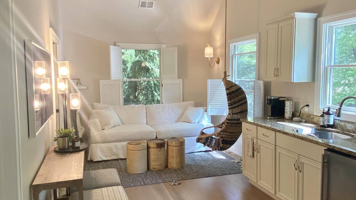 New Buffalo House | Luxury Guesthouse in private wooded setting in Grand Beach New Buffalo