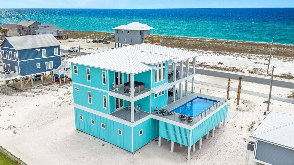 Navarre Beach House | Luxury Gulf View Home with (heated) Private Pool and Hot Tub on Navarre Beach