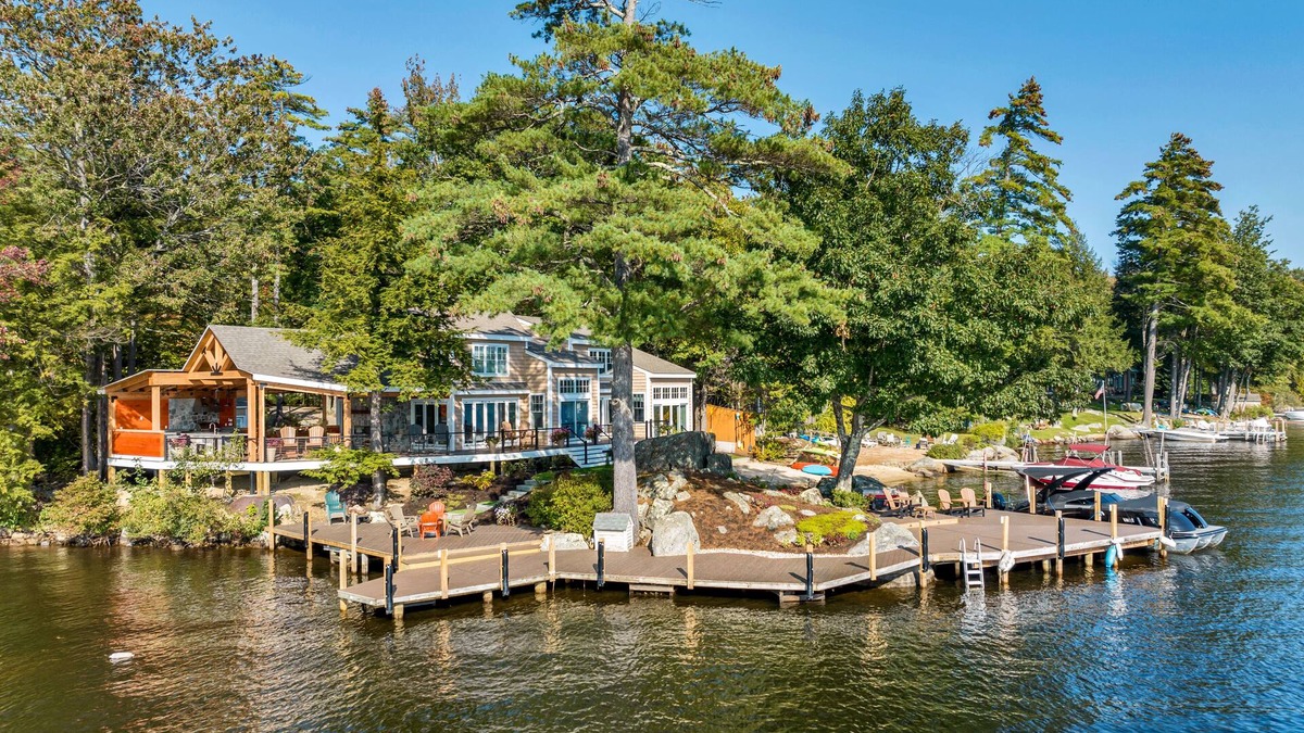 Moultonborough House | Luxury Home with Sand Beach and Great Views plus a Guest House