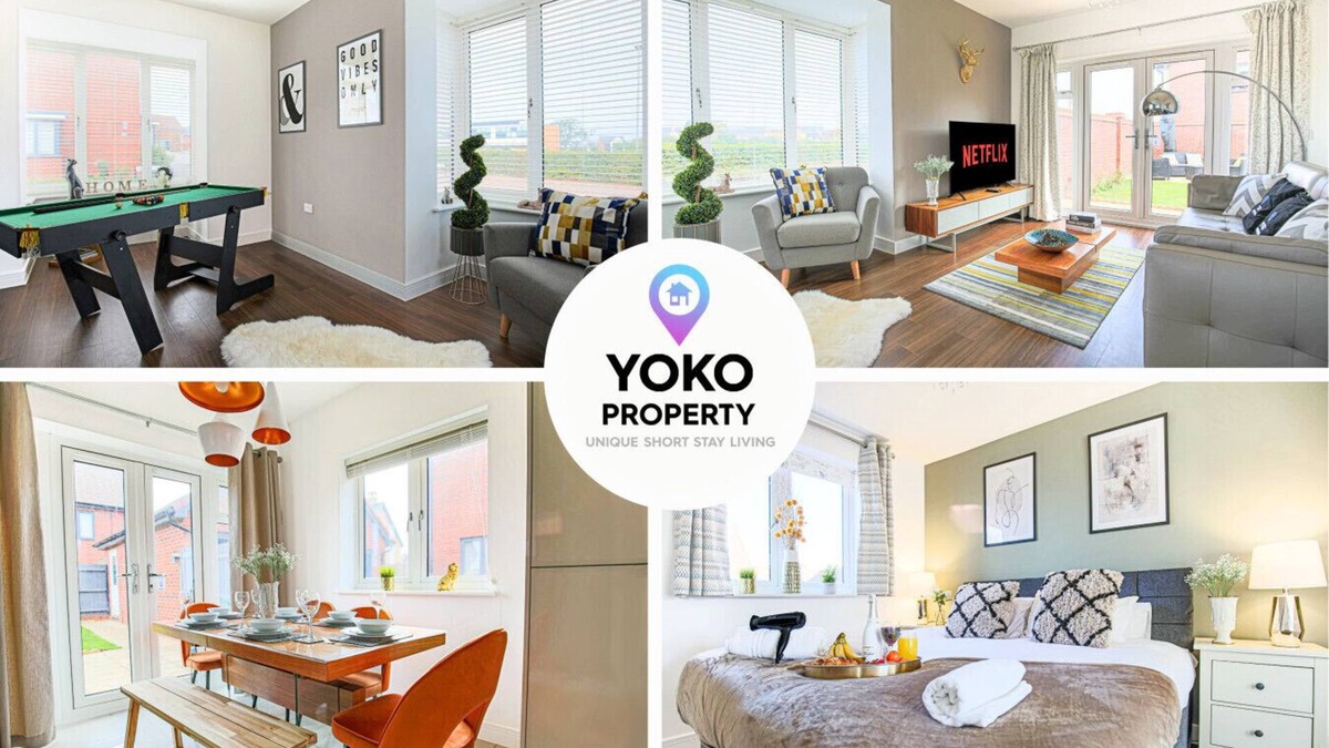 Milton Keynes House | Luxury House Sleeps 10 PoolTable FreeParking