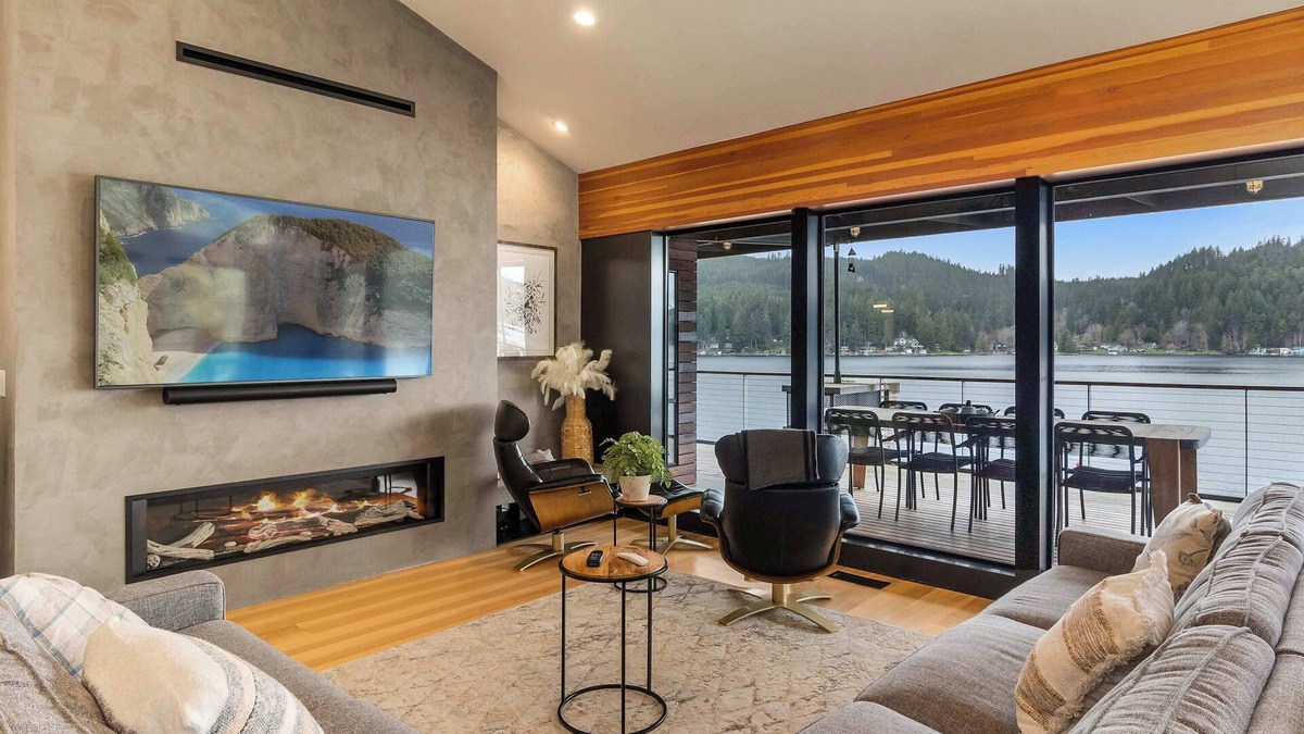 Olympia House | Luxury Lake Retreat Private Dock, Covered Hot Tub, Views, Kayaks