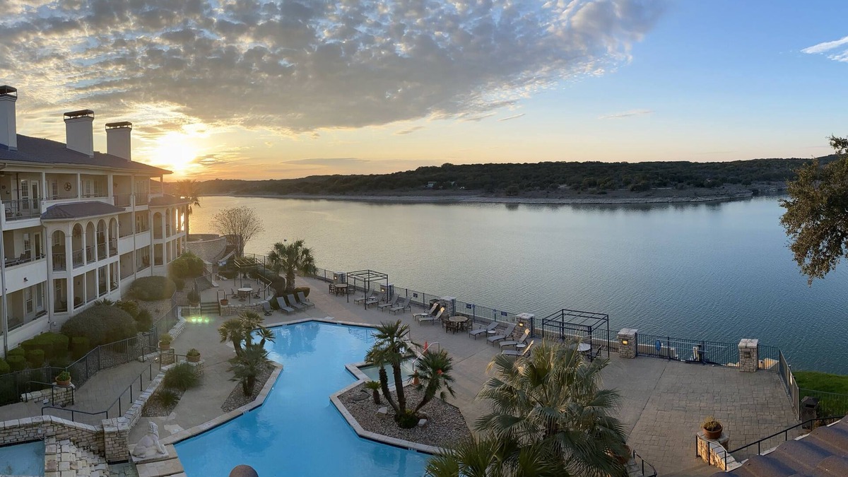 Highland Lake Estates Condo | Luxury Lake Travis Waterfront Villa with Spectacular Main Lake & Sunset Views