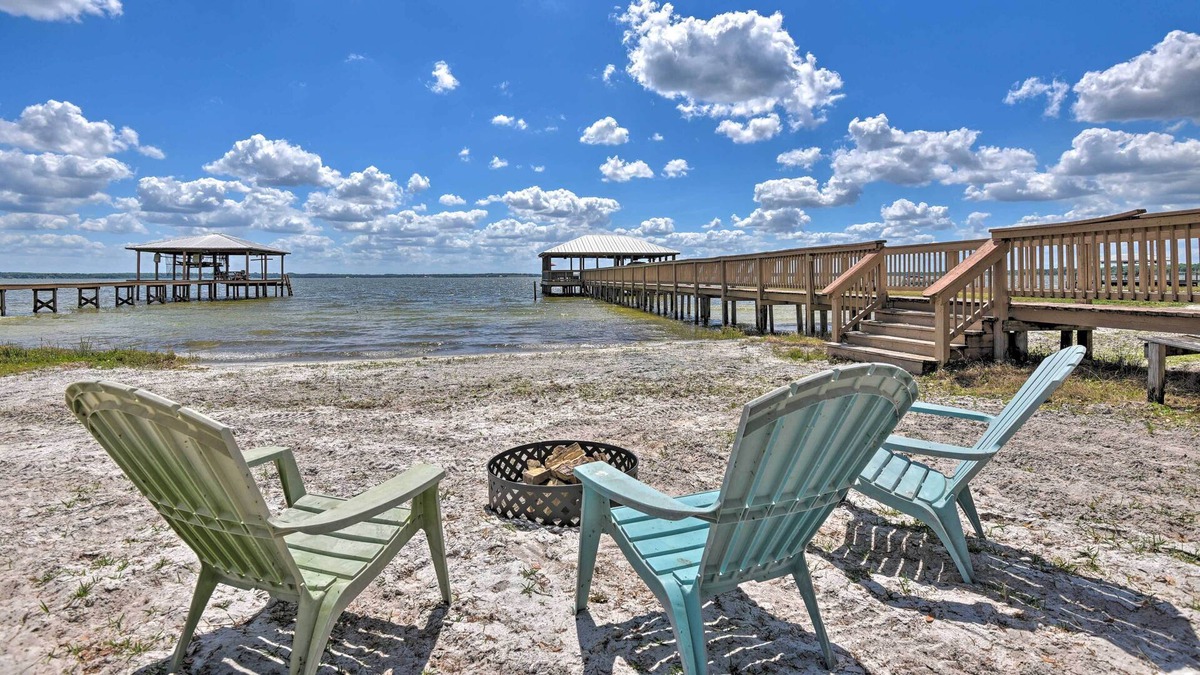 Candler House | Luxury Lake Weir Beach Retreat w/ Private Dock!