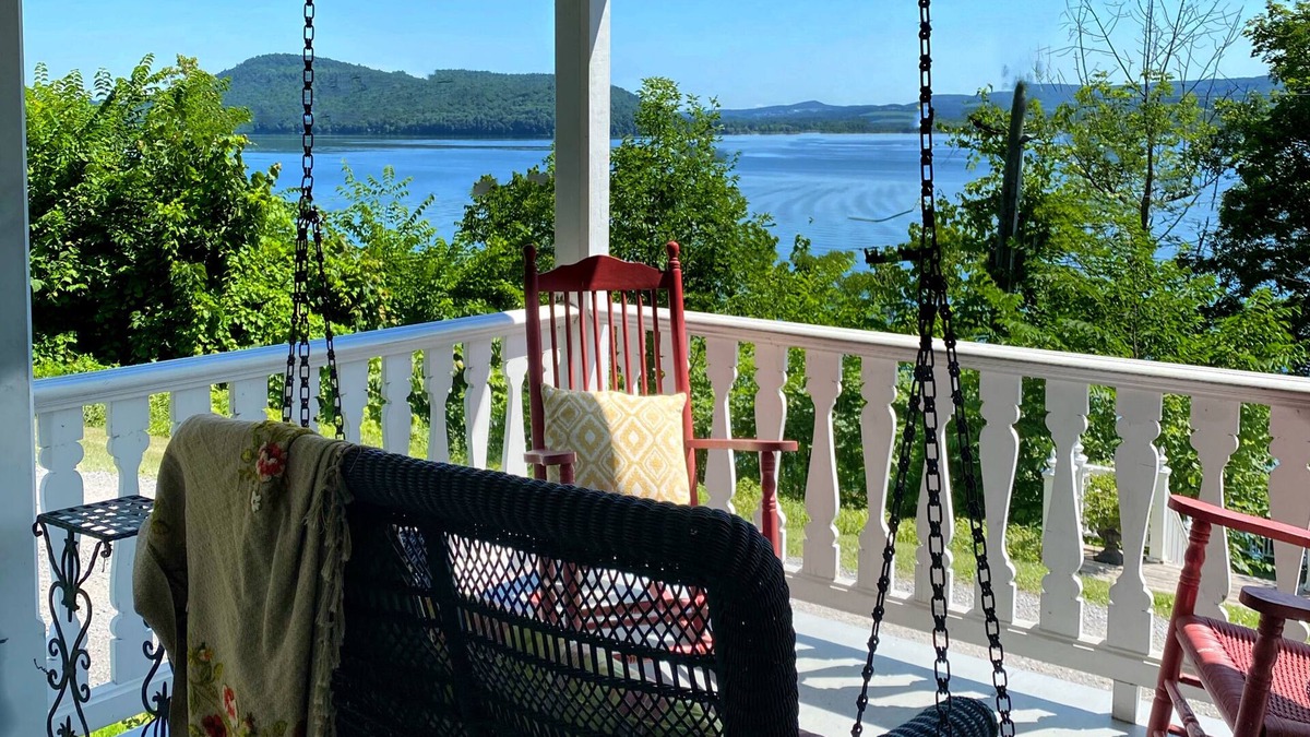 Cooperstown - Otsego Lake House | Luxury lakefront home in Cooperstown with private dock/deck +16' trampoline/raft