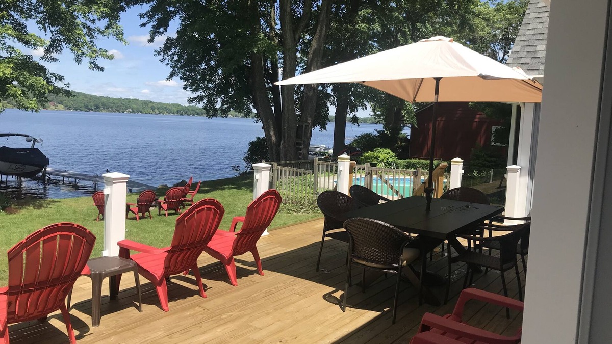 Honeoye House | Luxury Lakefront Home with Pool, Hot Tub, and Sauna!