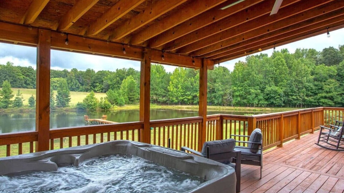 Hurdle Mills Cabin | Luxury Modern A-Frame Lodge on 25 Acres Lakeside Retreat & Hot Tub Oasis