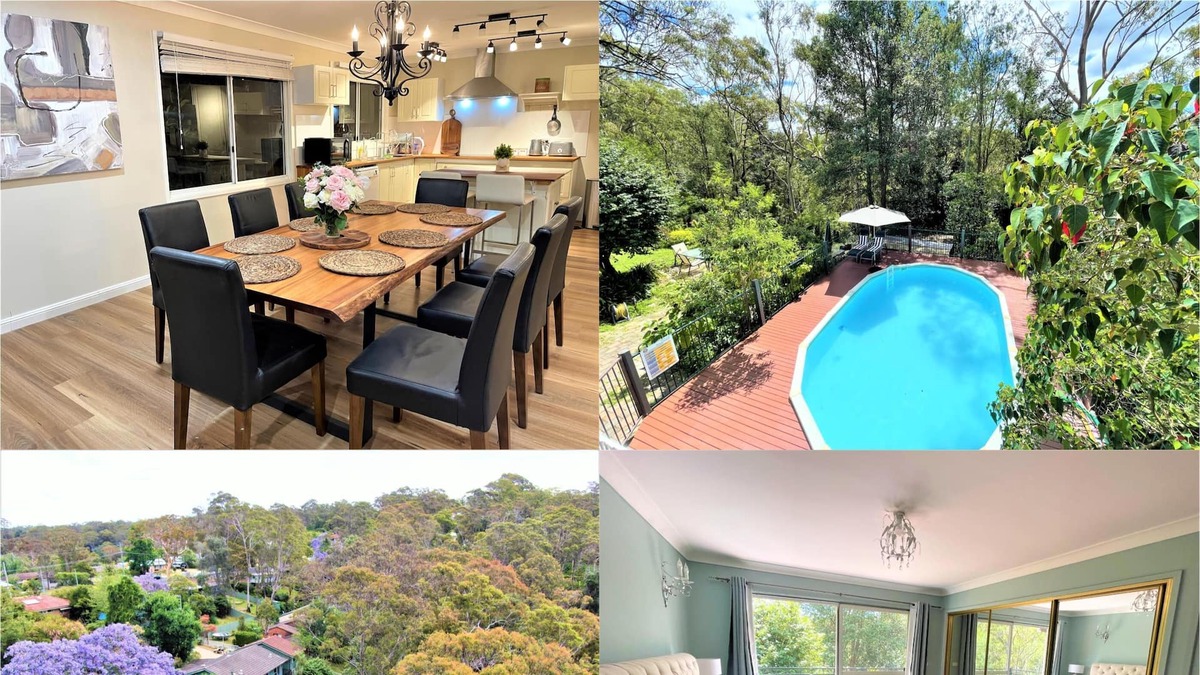 Winmalee House | Luxury Mountain Retreat, Swimming Pool, A/C with Forest Views