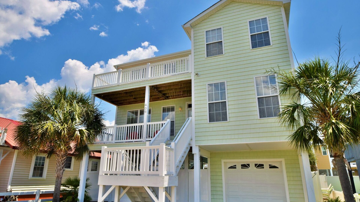 Cherry Grove Beach House | Luxury Rental W/Private Pool Steps from the Beach