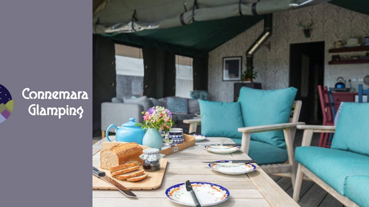 Inverin Cabin | Luxury safari tent sleeps 6. Wild Atlantic Way Connemara near beach/Aran Islands