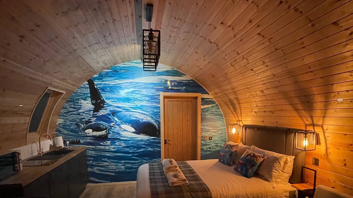 Keiss Cabin | Luxury seafront glamping pod with private patio and Hydropool Jaccuzi
