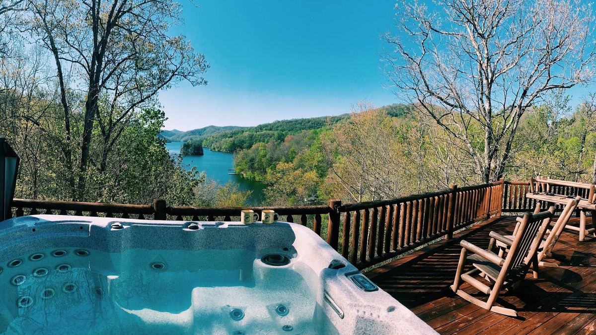 Topton Cabin | Luxury Vacation Home on water w/dock, boat slip and amazing views