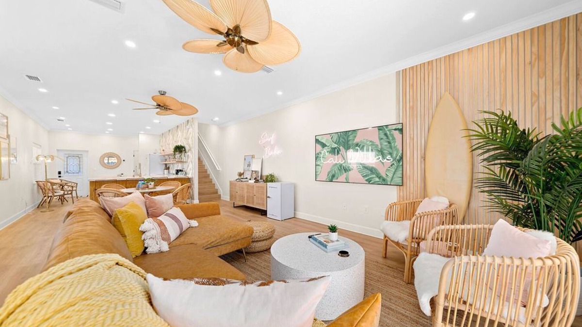 Port Canaveral Villa | Luxury Villa, 2.5 Blocks from the Beach with Hot Tub, Fire Pit and Outdoor Oasis