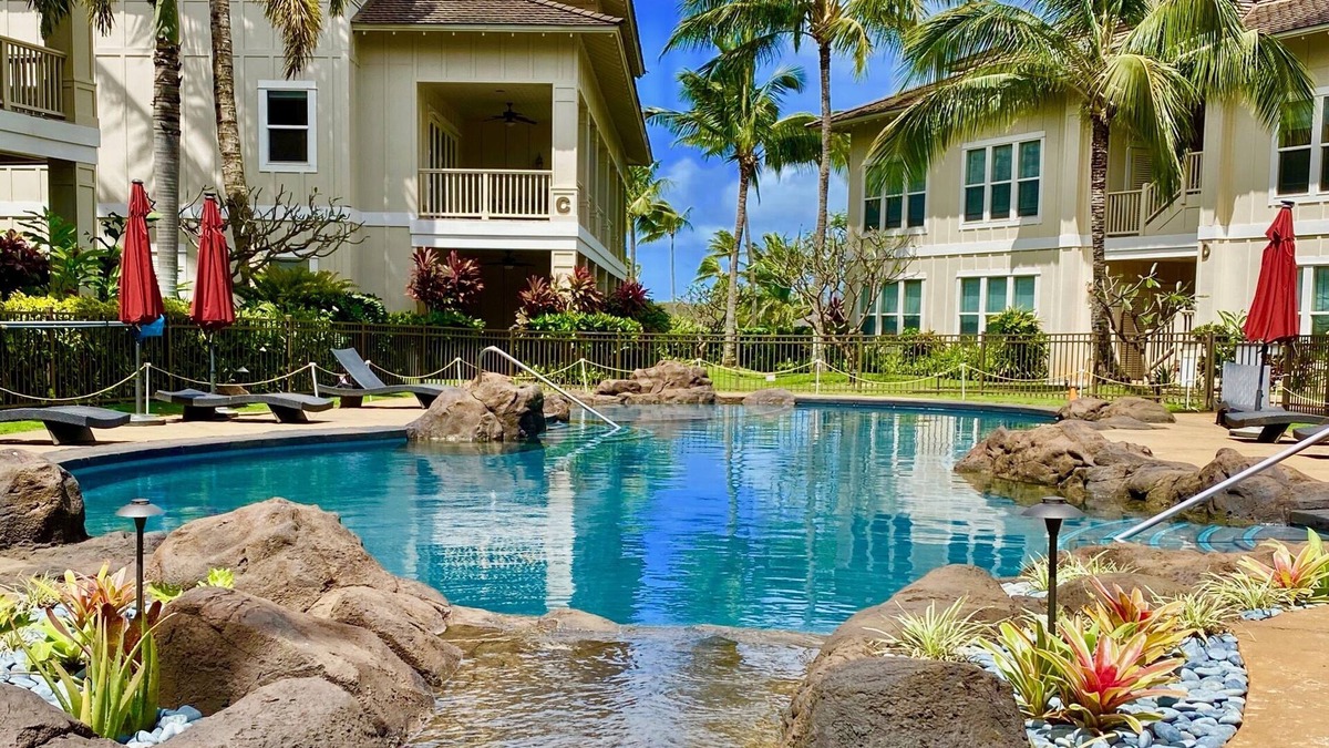 Poipu Condo | LUXURY VILLA, 3 Private Suites, Pool/Spa, Gym, Central A/C, Beach