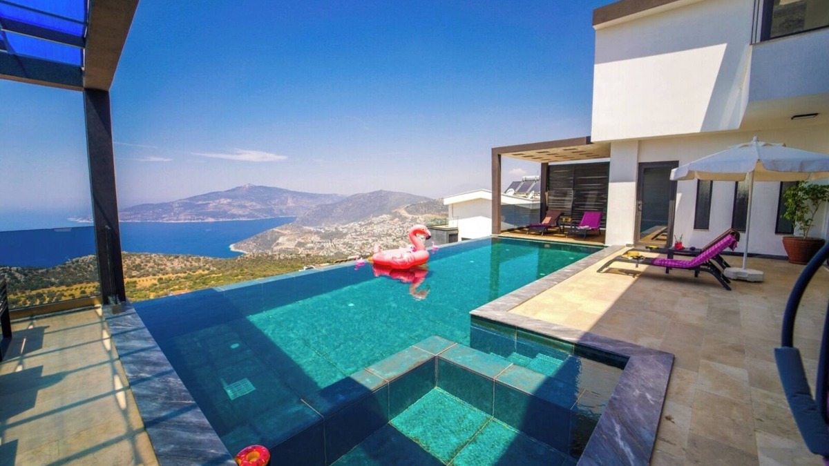 Kas Villa | Luxury Villa for 6 People with Sea View in Kalkan Kördere