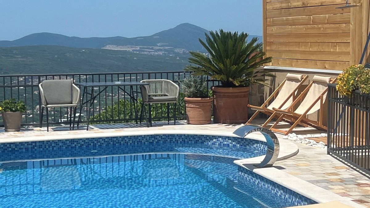Radanovici Villa | Luxury Villa Nikoleta with Private Pool and Boka Bay View for 12 People