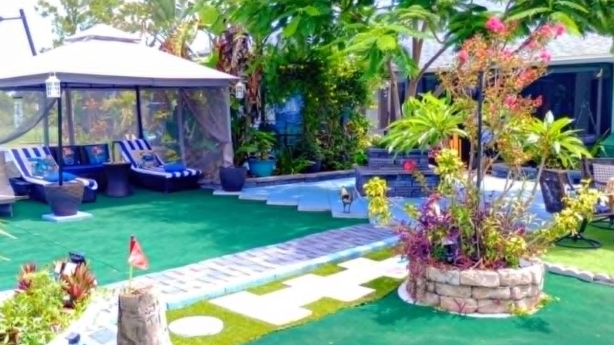 Deep Creek Villa | Luxury Villa with Cabana, Mini Golf, Bowling and Lively Backyard