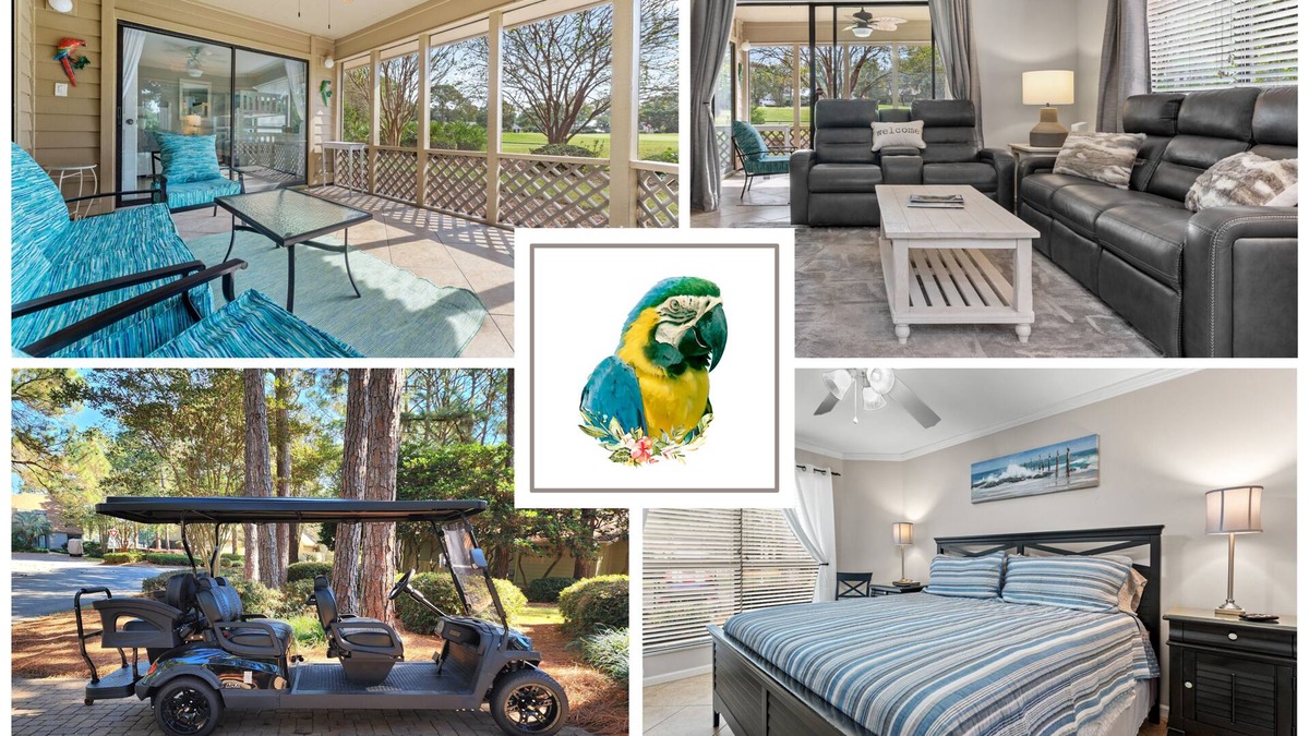 Miramar Beach Cottage | "Macaw Cove" - 2 bed/2 bath cottage with cart in Sandestin®