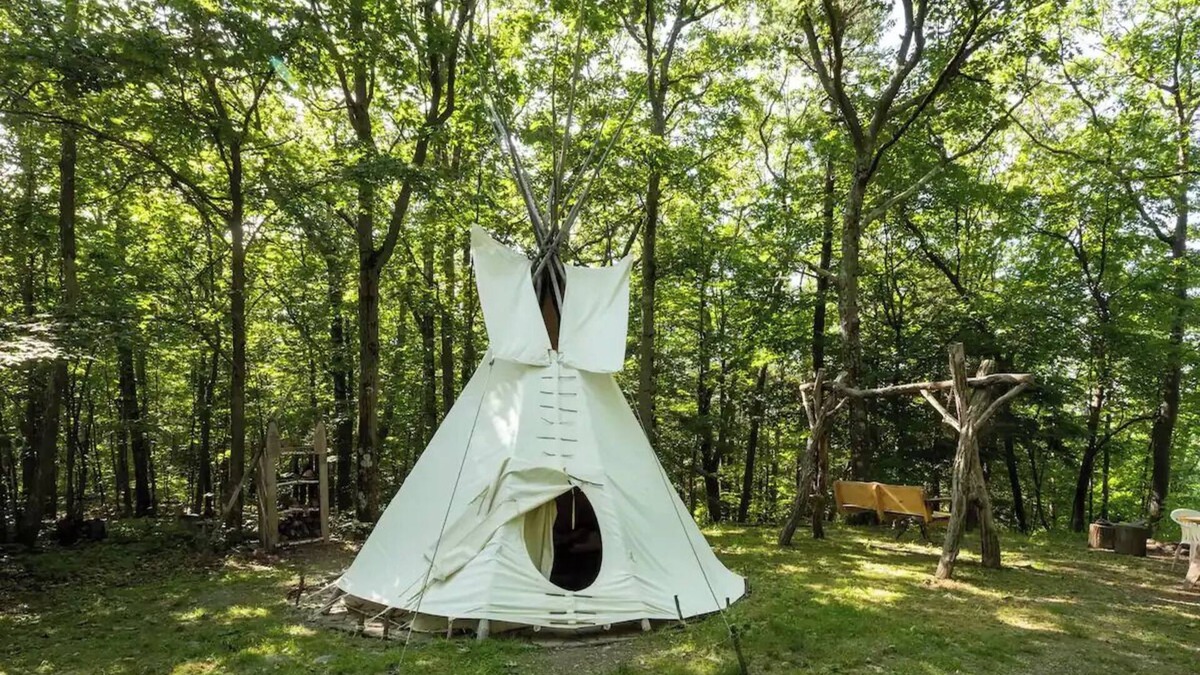 Coeymans Hollow Cabin | Magic Forest Farm Garden Tipi