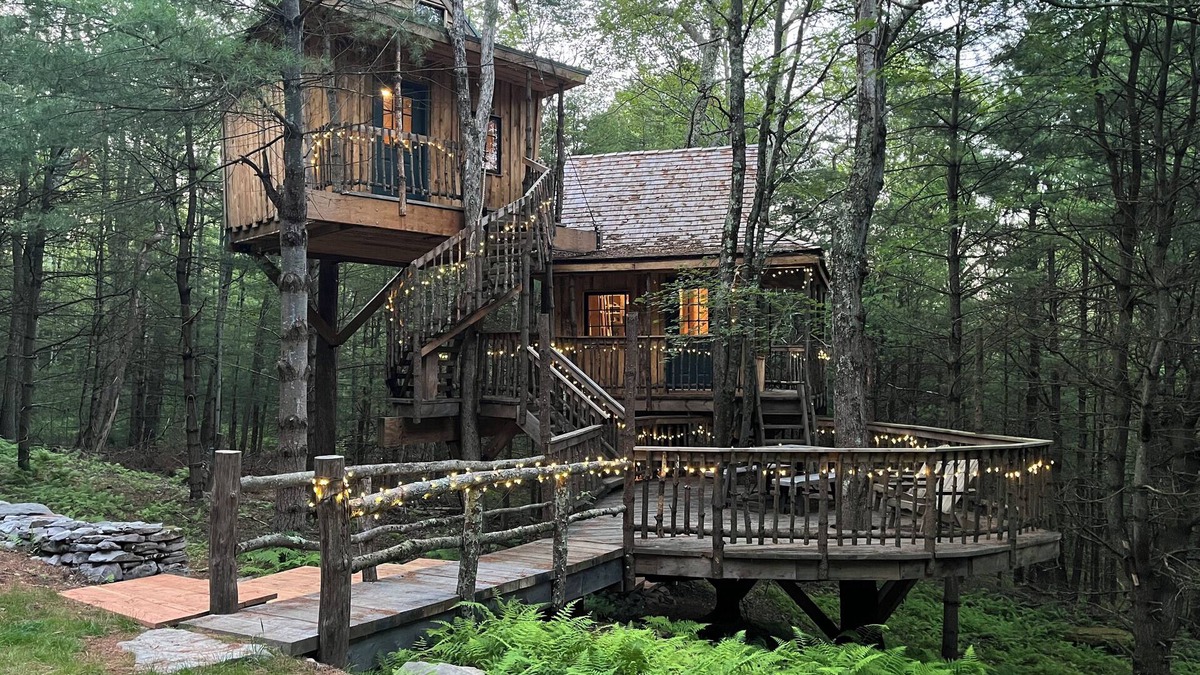 Sparrow Bush Cottage | Magical, all season, multilevel treehouse on beautiful 120 acre property.