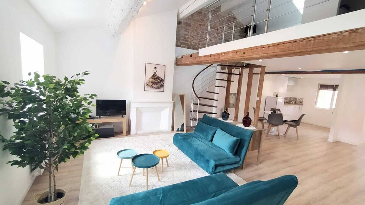 Saint-Laurent-sur-Saone Apartment | Magnificent Duplex on patio