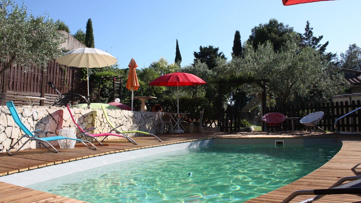 Vauvert Villa | Magnificent villa with heated pool, breathtaking view amid olive trees.