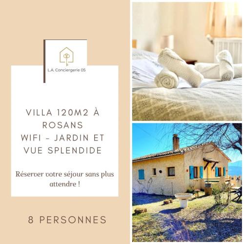 Rosans Apartment | Magnifique Villa de 120m2 Jardin et vue splendide WIFI