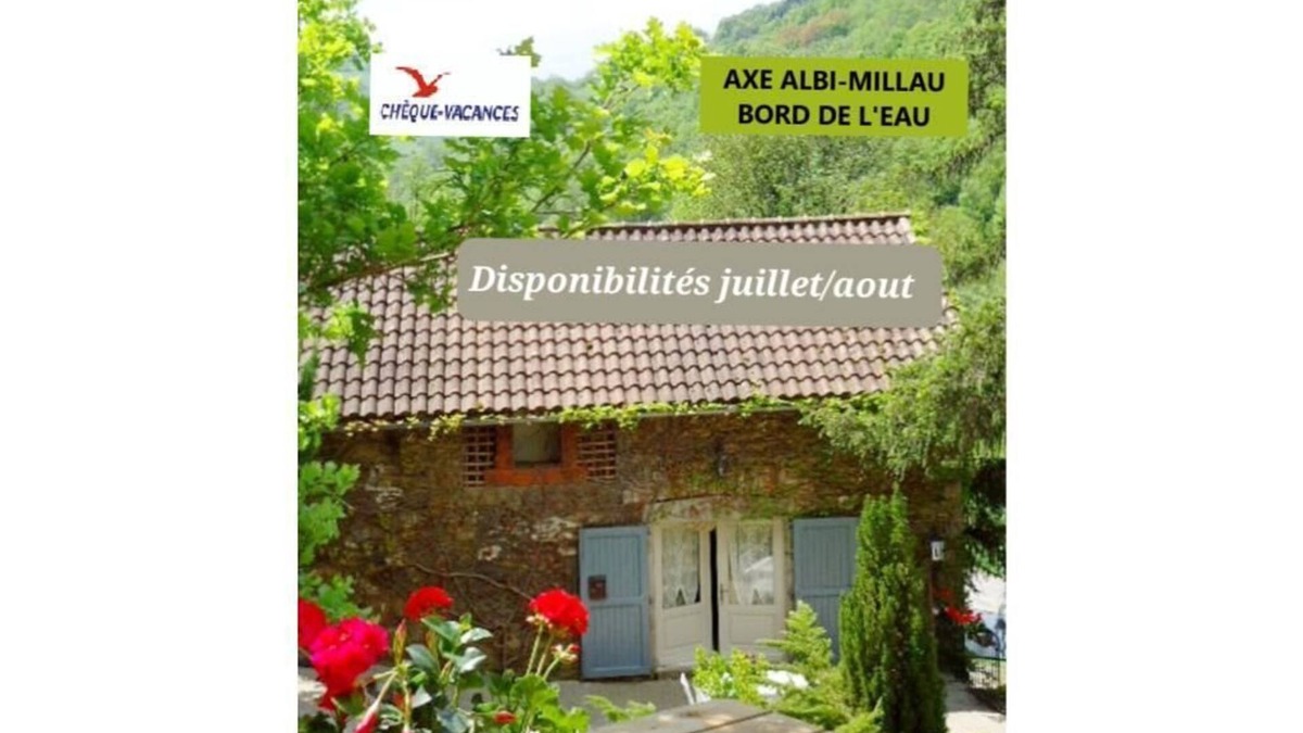 Curvalle House | Maison axe Albi-millau au Bord de l 'eau Proche Vallée du Tarn Avec Terrasse