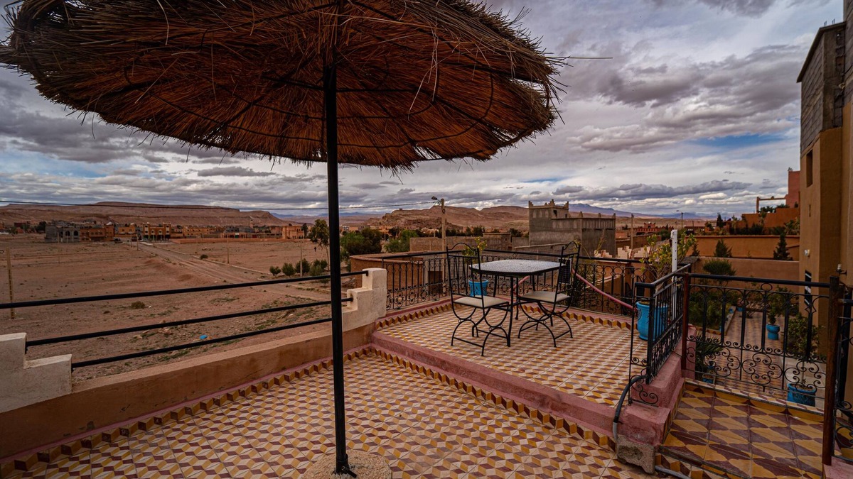 Ait Benhaddou Bed & Breakfast | Maison chez ahmed panoramic view of the ait ben haddou ksar