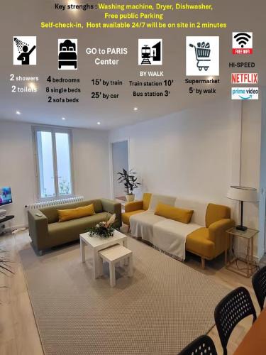 Vitry-sur-Seine House | Maison COSY 15 mn PARIS - Linges Hotel Confort