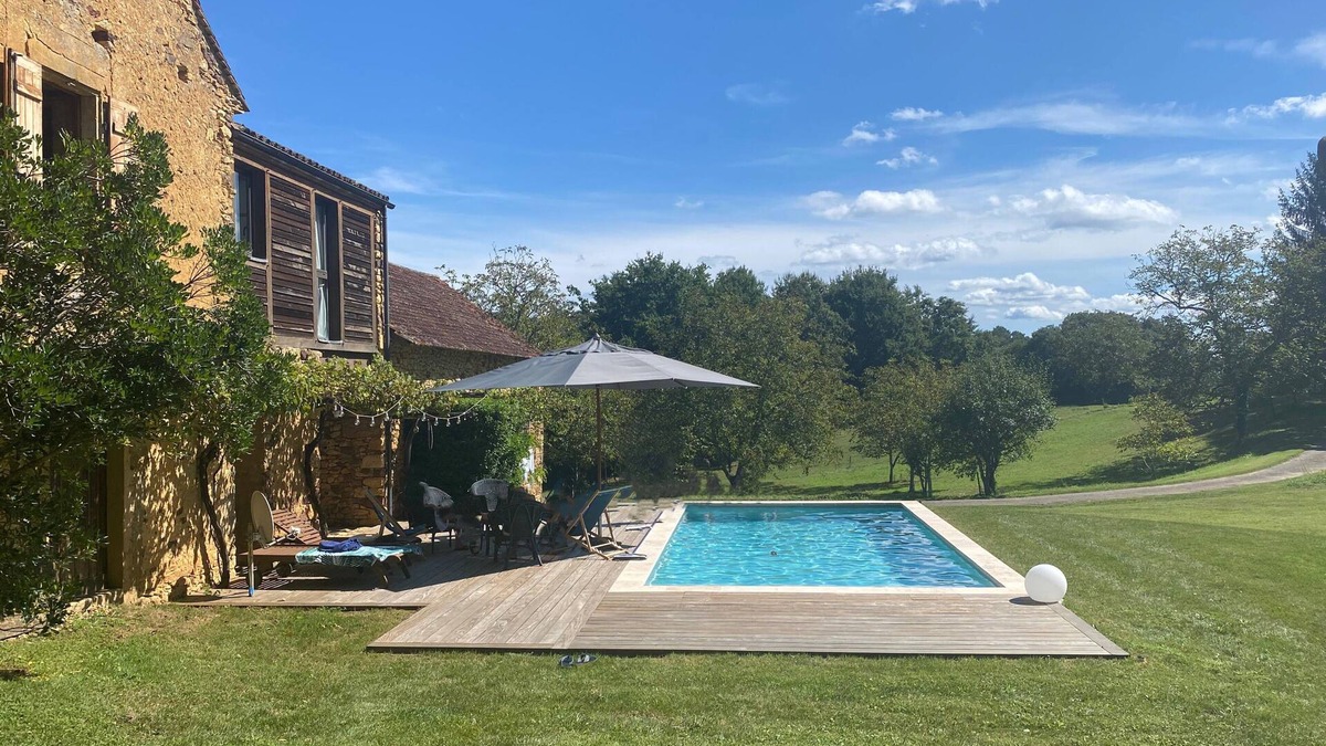 Saint-Laurent-la-Vallee House | Maison de Bertrand - fabulous stone house with private pool and huge garden