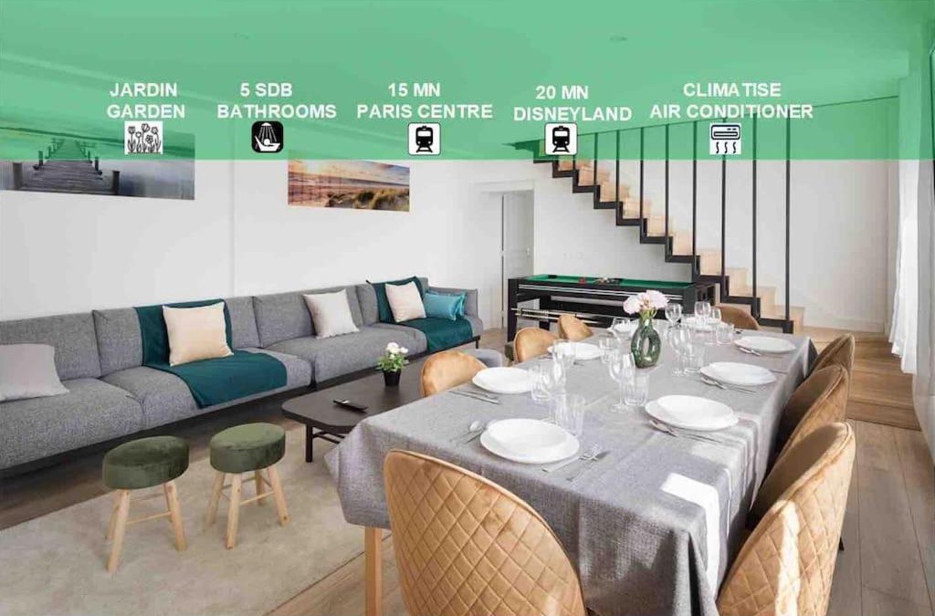 Neuilly-sur-Marne House | Maison moderne avec jardin12 pers proche Paris & Disney