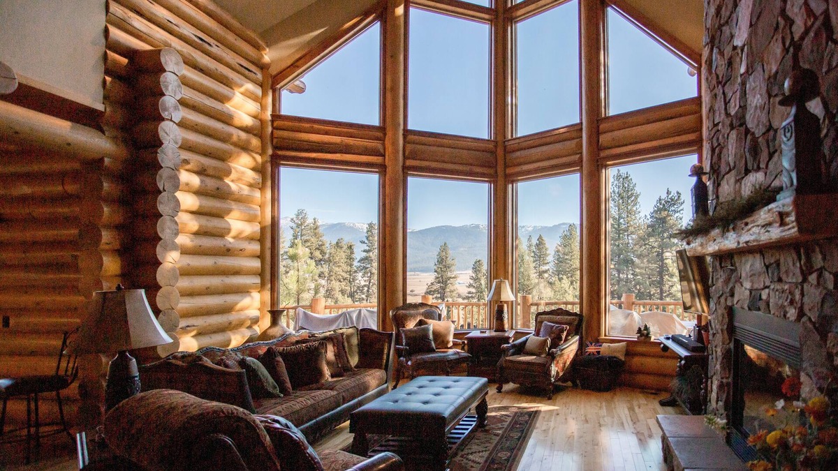 New Meadows House | Majestic Log Cabin with Amazing Views; Near Brundage & MeadowCreek Golf Course