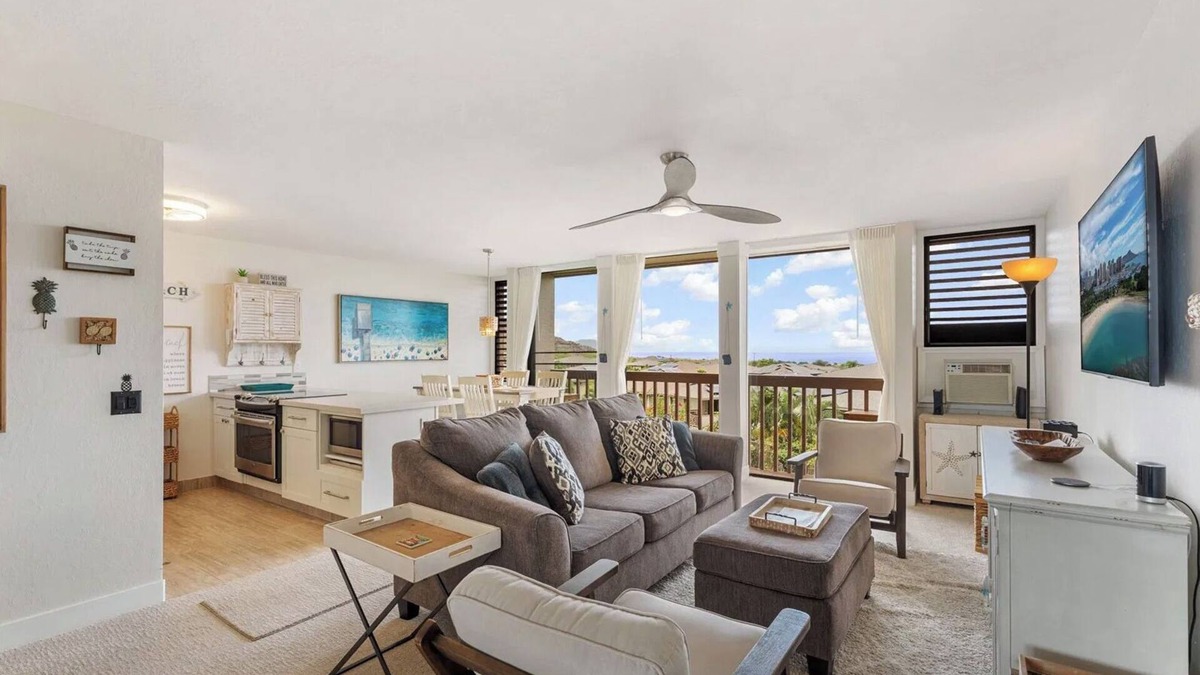 Makaha Valley Condo | Makaha Ocean View - 2 bedroom, 1 bath - family friendly