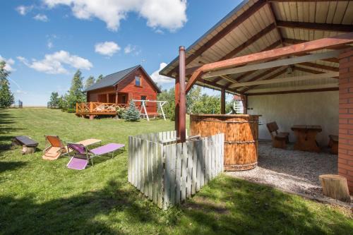 Linia Cabin | Malinowa Przystań domek drewniany z ruską banią