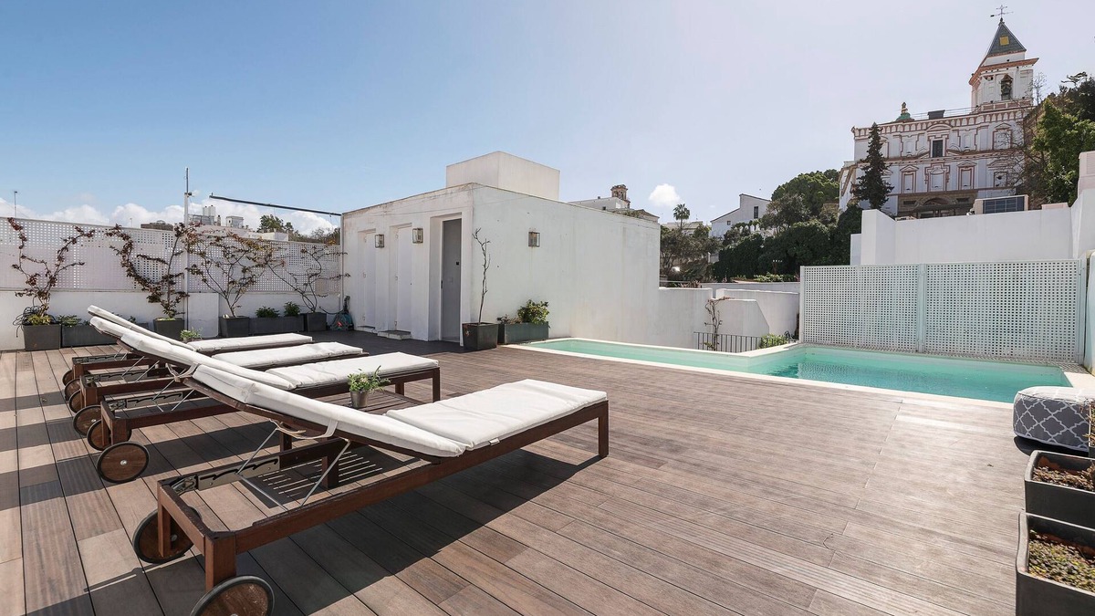 Sanlucar de Barrameda House | MAR ABIERTO A - Cosy loft with shared swimming pool and free Wifi